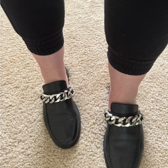 Tony Bianco Black Mules with Silver Chain - Picture 6 of 6